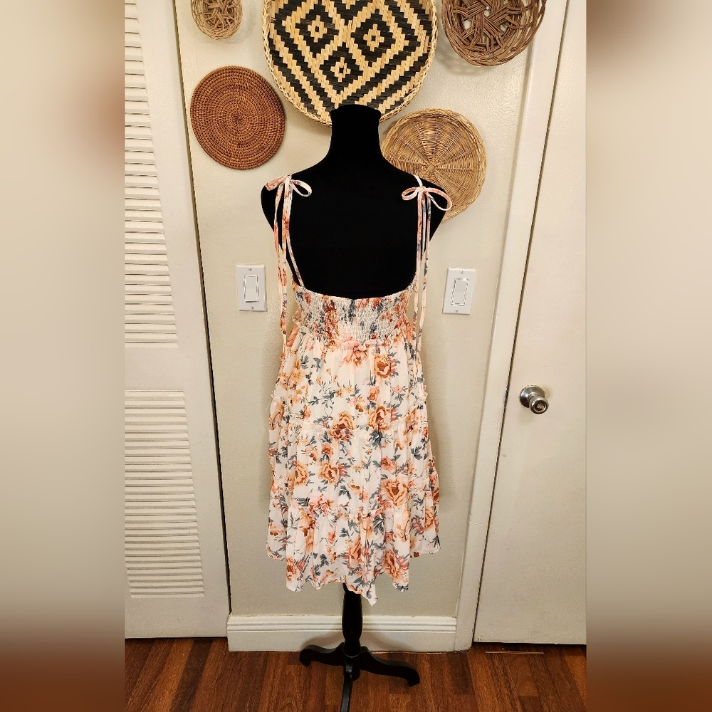 LAST ONE! Floral Tiered Babydoll Mini Dress With Ruffles - Picture 6 of 10